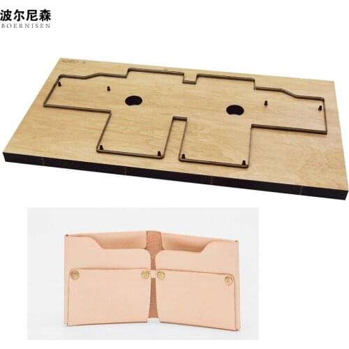 Wooden Die Cutting Japanese Steel Knife Creative Wallet Card Bag Diy Customizable Leather Cutting Mold Laser Cutting Multi Card