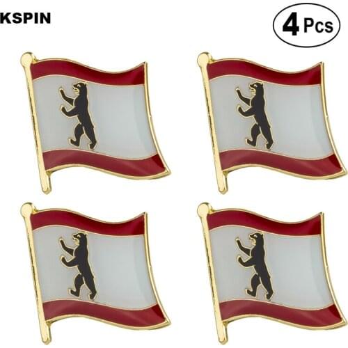 Berlin Brooches Lapel Pin Flag badge Brooch Pins Badges 4pcs