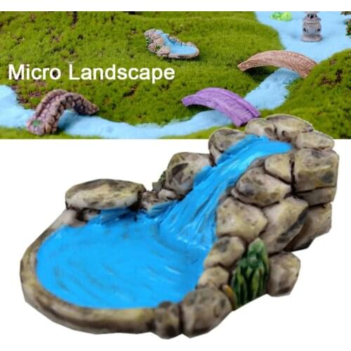 1pc DIY Fairy Micro Landscape For Garden Lawn Mountain Stream Ornament Home Garden Furniture Minature Craft Accessory