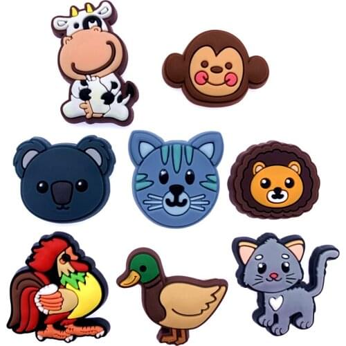 10PCS Mix New Design Cartoon Animal Flat Back Cow Lion Icon Accessories Components For Making Jewelry Scrapbook Phone Case