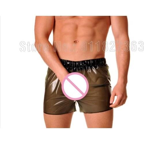 100% Handmade Latex Rubber Transparent Shorts Briefs fashion Unisex Tight Pants