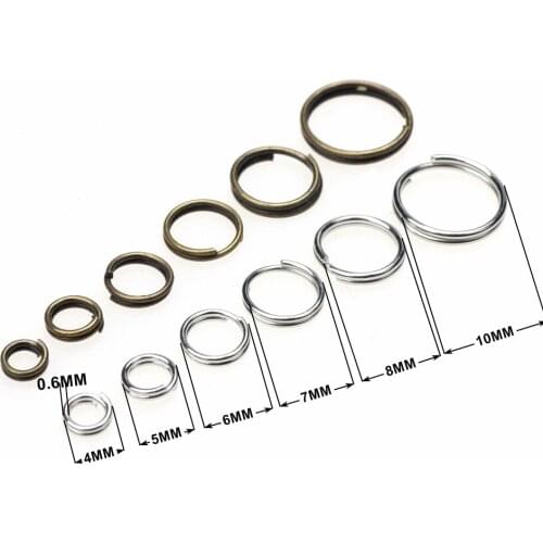 4 5 6 7 8 10mm Open Jump Rings Double Loops Split Connectors For Diy Jewelry Making Finding Accessories Wholesale