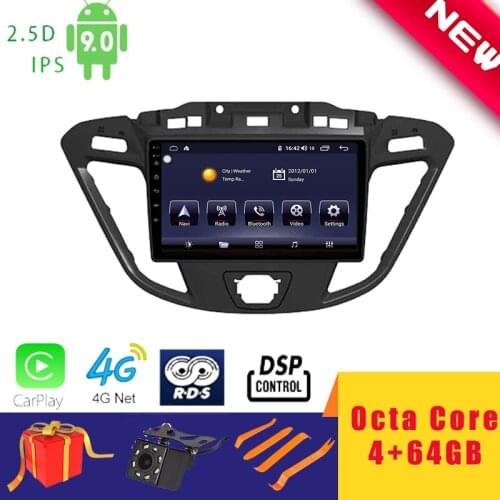 9" Android 10.0 Car Multimedia Player Stereo for Ford Transit 2017~2018 Head Unit Octa Core DSP 2.5D+IPS 4G Carplay