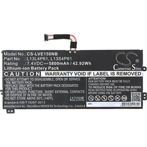 Cameron Sino 5800mAh battery for LENOVO Edge 15 15 80H1 2ICP3/86/94-2 L13L4P61 L13M4P61 L13S4P61 Notebook, Laptop Battery