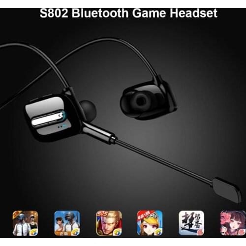 Wireless Bluetooth-compatible Earphone Neckband Earbuds In-ear Gaming Headset with Mic for PUBG Game