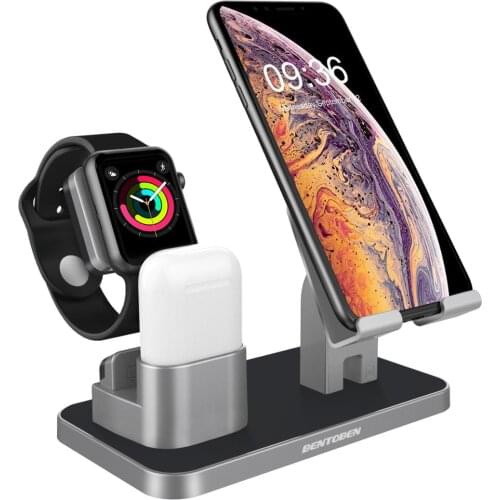 BENTOBEN Charging Station Holder For iphone 7 Universal Desktop Phone Stand For Apple iWatch Airpods iPad Tablet Android Phone