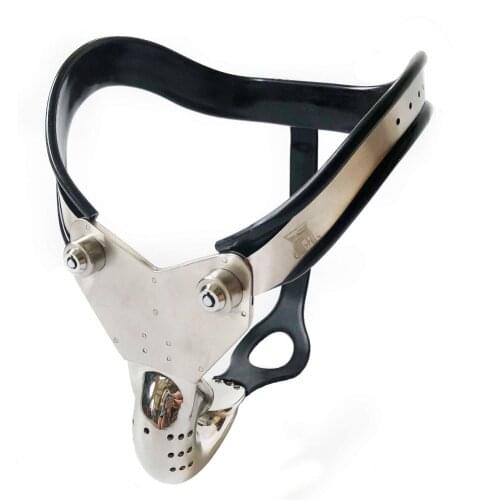 EMCC Stainless Steel Men Chastity Belt With Anal Plug Bdsm Bondage Cbt Toys Penis Lock Chastity Cage Adult Sex Toys For Men