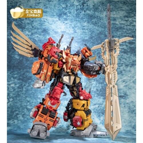 JinBao Transformation G1 MMC Predaking Feral Rex Predacons 5IN1 Oversize Upgrade Edition Action Figure Robot Toys