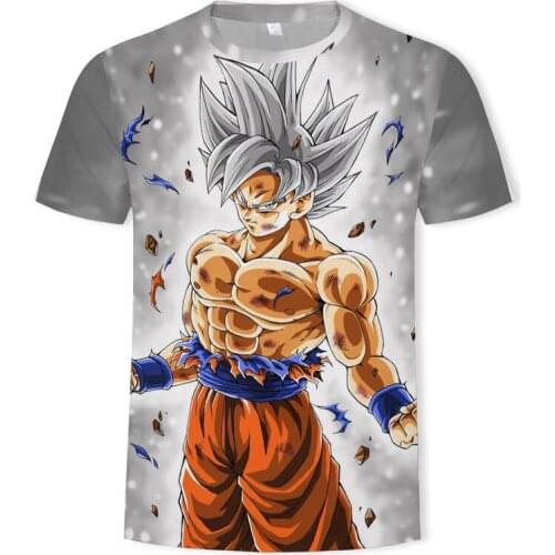 Super Dragon-Ball Goku Vegeta Summer Boys And Girls Fashion Kids T-shirt Hip-hop Anime Costume 3D Short Sleeves