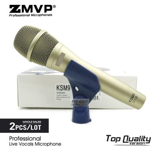 2pcs/lot Top Quality KSM9C Professional Live Vocals Dynamic Wired Microphone Karaoke Supercardioid Podcast Stage Performance Mic