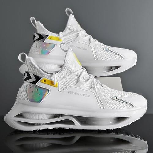 Fashion Mens Blade Running Shoes Breathable Mesh Sneakers High Quality Rubber No-slip Damping Sports Jogging Shoes Zapatillas