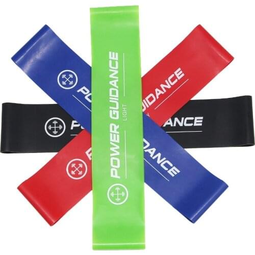Set 4 Levels Latex Strength Training Resistance Band Yoga Rubber Loops Bands Fitness Gym Equipment with Bag