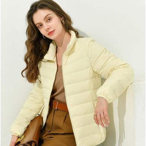 2021 New Autumn Winter Stand-up Collar Korean Style Simple And Fashionable Lightweight Down Padded Jacket