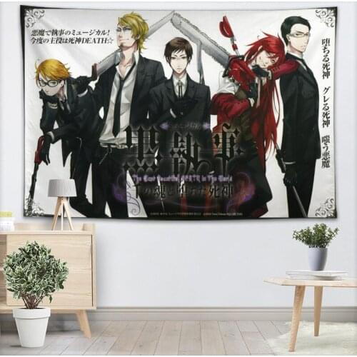 New Arrival Wall Tapestry Black Butler Tapestries Wall Hanging For Home Decoration Wall Carpet Beach Throw Rug Blanket Yoga Mat