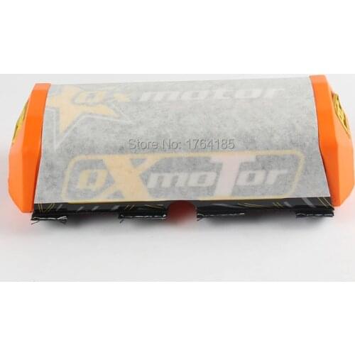 Orange Motorcycle Dirt Pit Bike Motorcycle QX Logo Square Handle Pad Chest Protection Crossbar Portecter