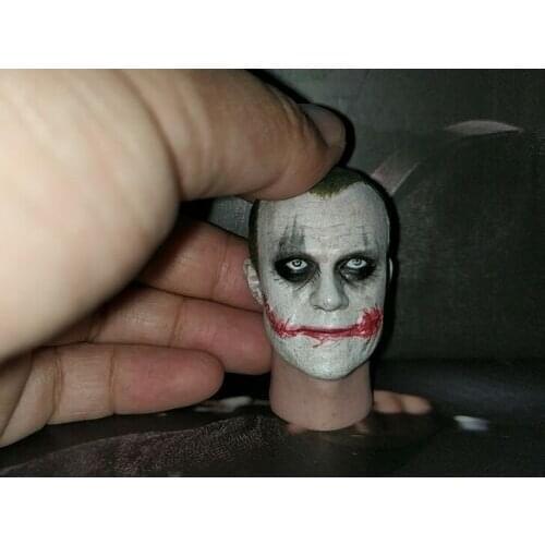 Custom 1/6 Joker Head Sculpt With Neck Male Soldier for 12in action figure toy