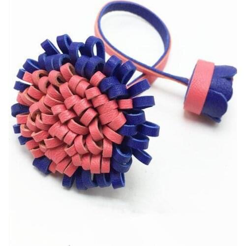 Luxury Handmade Real Leather Tassel Handbag Keyring Bag Charms Backpack Jewelry Accessories Girl Gift Women DIY Keychain Llavero