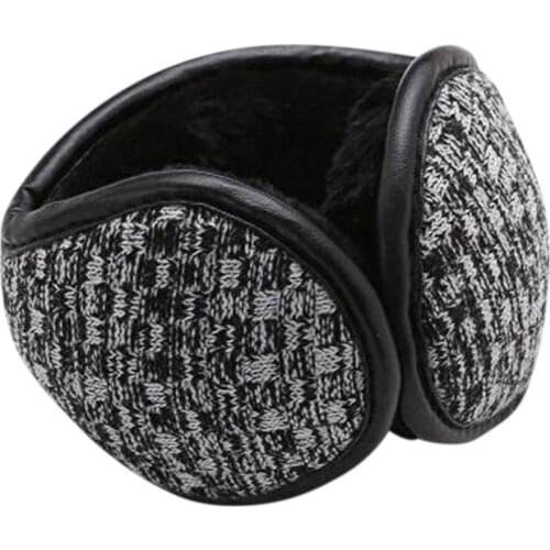 Foldable Unisex Knitted Thicken EarMuffs Winter Warm Plus Velvet EarMuff Women Men Knitted Soft Ear Muffs Adult Knitted Earmuffs