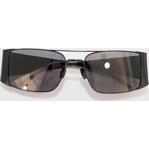 Rectangle Sunglasses Women Brand Design Free Shipping Metal Frame Mirror Eyeglasses UV400 Oculos