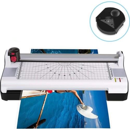 Thermal Laminator for A3/A4/A6, 2 Roller System Laminating Machine with Trimmer and Corner Rounder Fast Warm-up for Home Office