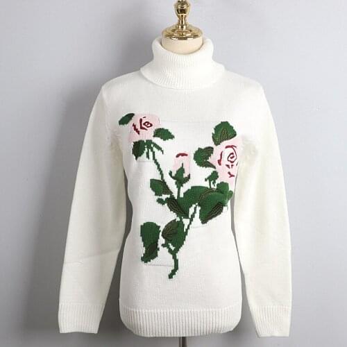 Knit Sweaters Women Pullover Sweater Top Black White Long Sleeve Casual Sweater