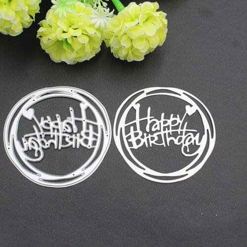 Creative Happy Birthday Metal Cutting Dies DIY Scrapbooking Crafts Photo Album Greeting Paper Cards Cutting Embossing Stencils