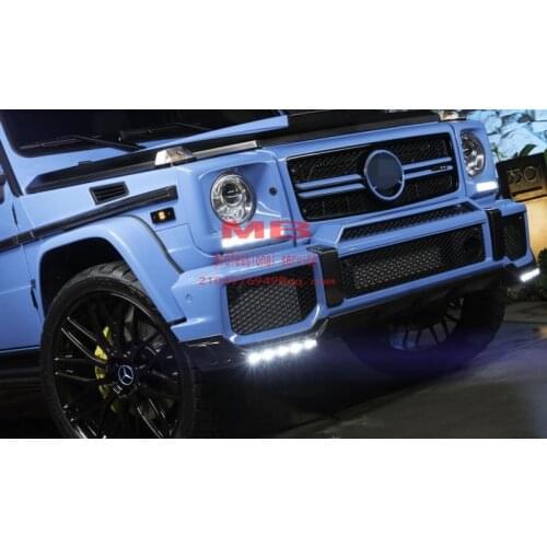 W463 g wagon g63 G-class M style diffuser with LED front lip splitter