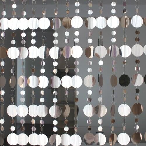 Champagne sequin curtain wedding decoration stage set flashing curtain smooth champagne sequin string golden silver