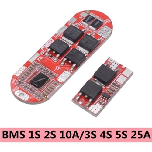 BMS 1S 2S 10A 3S 4S 5S 25A Bms 18650 Li-ion Lipo Lithium Battery Protection Circuit Board Module Pcb Pcm 18650 Lipo Bms Charger