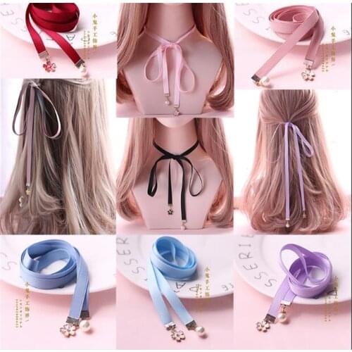1pcs LOlita ribbon Bow Knot hair rope Necklace Collar Punk Bow Tie Neckcloth Clothing Accessories B509