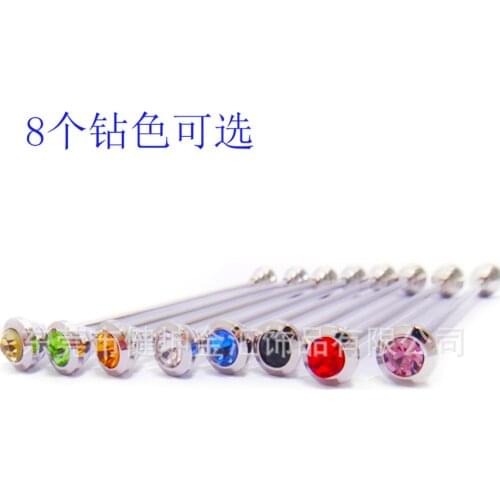 20pcs/lot Crystal Tie Collar Bar Silver Angle Collar Pin Barbell Lapel Collar Sticker Men Womens Jewelry Accessory Wholesale
