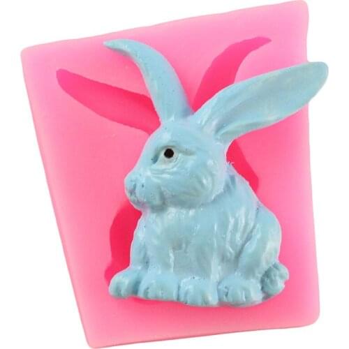 3D Rabbi Cupcake Topper Fondant Mold Easter Candy Polymer Clay Chocolate Molds Cake Decorating Tools Cookie Baking Silicone Mold