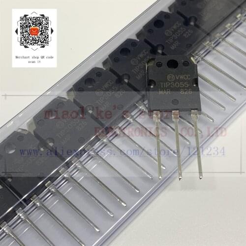 [5pcs/1lot]100%New original; TIP3055 TIP 3055 - TRANS NPN 60V 15A TO-247