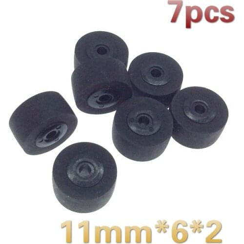 7pcs 11mm*6*2 vintage retractor press belt pulley deck audio pressure recorder cassette deck pinch roller tape Stereo player