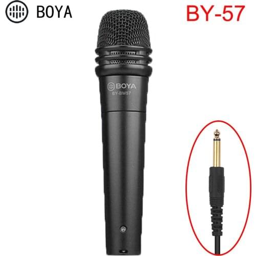 BOYA BY-BM58 BM-57 HM2 Microphone Cardioid Dynamic Vocal Microphone for Karaoke Singing Stage with 5.0m XLR Cable live AV