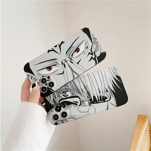 Jujutsu Kaisen Gojo Satoru Itadori Yuji Phone Case Cover for Iphone 12 Pro Max X XR XS MAX 6 7 8 Plus 11 Pro Max