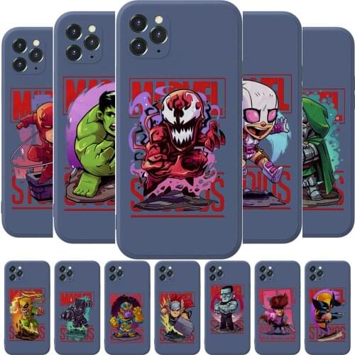 Disney Marvel Anime Phone Case cover For iphone 12 Pro Max 11 8 7 6 S XR PLUS X XS SE 2020 mini cell shell Sapphire blue