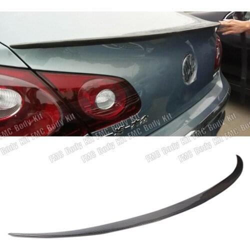 For Volkswagen Passat CC VOTEX Carbon Fiber Rear Trunk Lip Spoiler Wing For VW CC 2009-2016