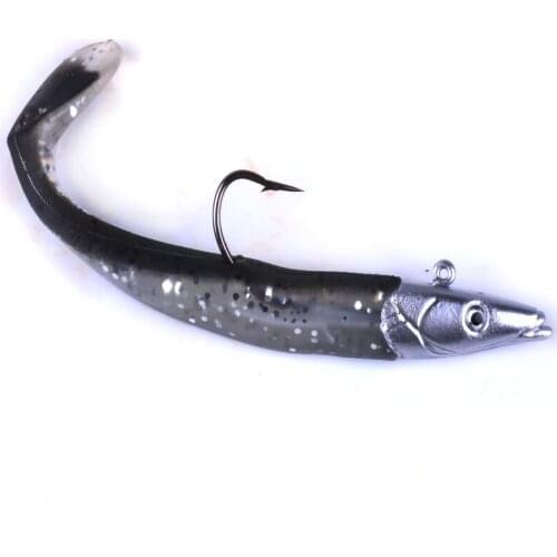 HENGJIA rubber plastic lead head soft fishing lures wobblers sinking jigs pesca swim baits fishing tackles 11cm 19g