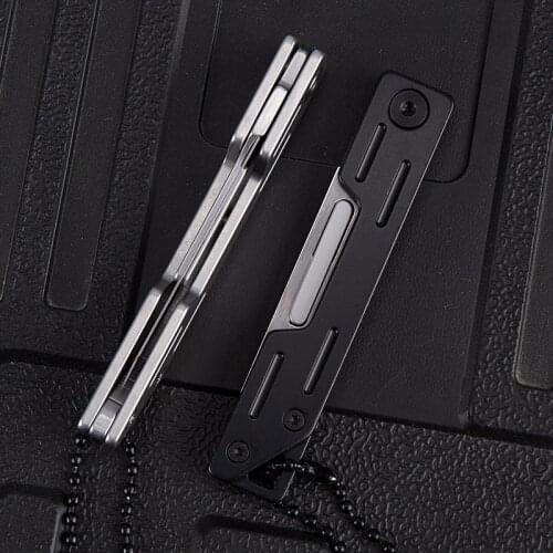 Stainless Steel Utility Knife Sharp Surgical Blade Mini Folding Knife Carving Knife Out of the Box Keychain Knife