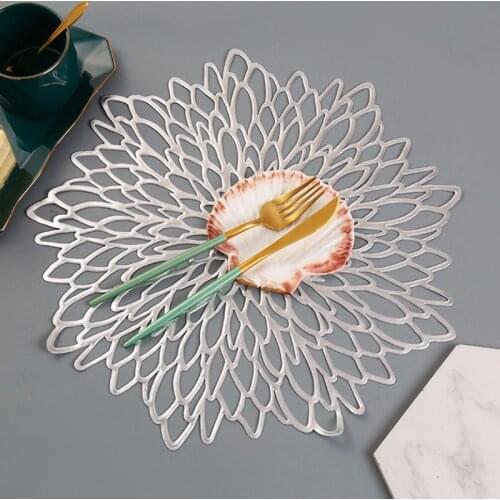 1pc Hot PVC Hollow Insulation Placemat Kitchen Dining Table Mats Steak Pad Anti-scalding Pads Wedding Hotel Placemat Home Decor