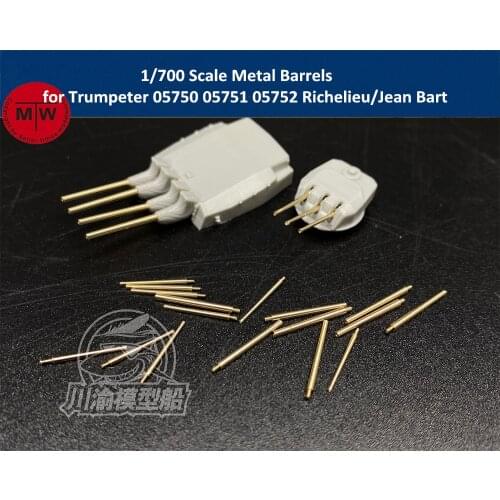 1/700 Scale Metal Barrels for Trumpeter 05750 05751 05752 Richelieu/Jean Bart Battleship Model CYG063