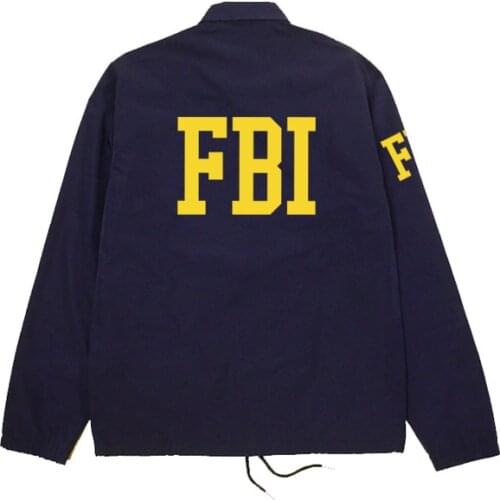 Single breasted Men women FBI Short Trench Coat Unisex Long Sleeve identification Federal agent Cotton jacket Spring Winter top
