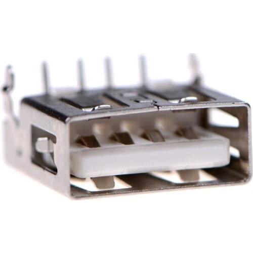 Wholesale 20pcs/lot 2.0 4Pin USB A Type Female Socket Connector G54 2 feet 90 degree Data Transmission Charging TOP QUALITY