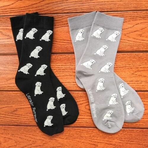 ORIGINAL labrador retriever women socks gift for lady Novelty Dog Socks kawaii fun crew socks crazy cotton sox 50 pairs/lot