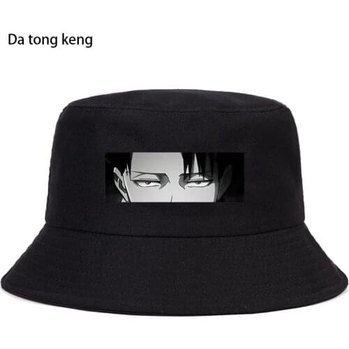 Anime Attack on Titan Summer Hat Women Men Panama Bucket hat The Design Flat Visor Anime Manga Attack on Titan Eye Fisherman cap