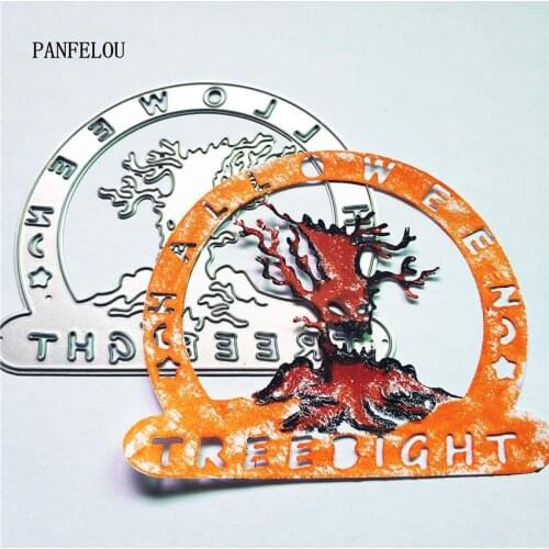 PANFELOU Halloween terror TREEBIGHT metal craft paper die cutting dies Scrapbooking/DIY Hallowmas Embossing mould cards
