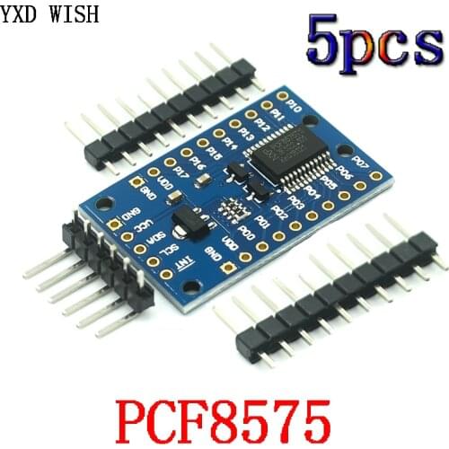 5pcs PCF8575 Module Expansion IO port Expander board DC 2.5-5.5V I2C communication control 16 IO ports For Arduino Diy Kit