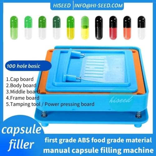 0#semi AUTO 00# Full set of filling machine powder filling device filling plate with pressed powder plate capsule 100 holes 1