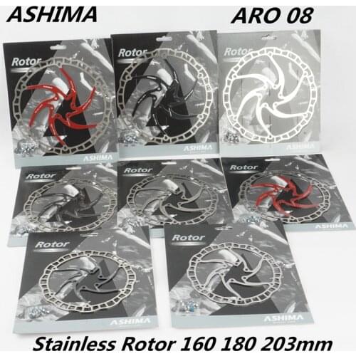ASHIMA ARO 08 MTB Mountain Bike DISC BRAKE ROTOR Stainless Super Light 160MM 180MM 203MM 6 Bolts Rotor
